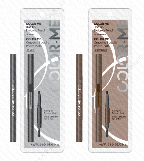 Color Me Flat Tip Eyebrow Pencil(01 Black)
