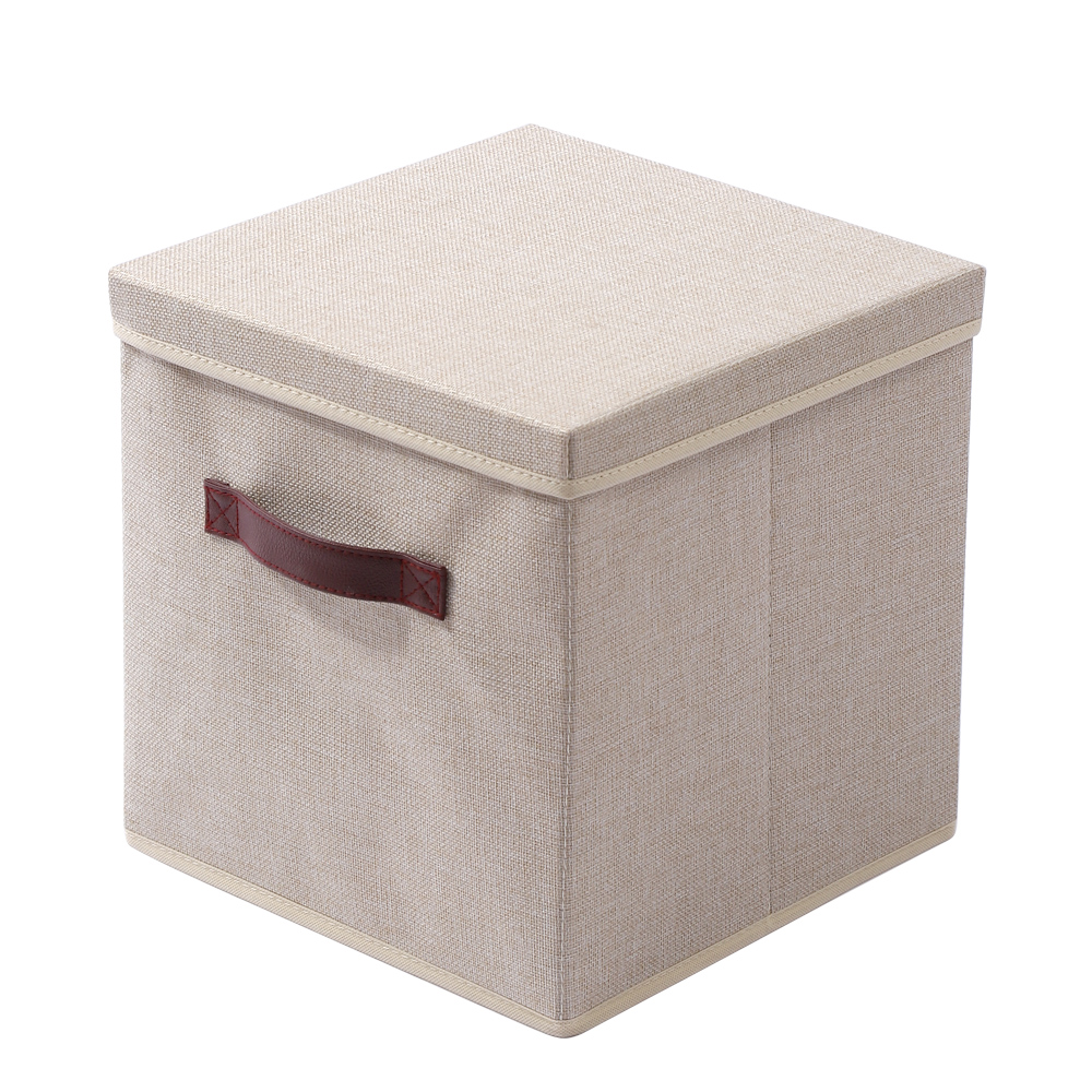 Storage Cube with Lid(Off White)