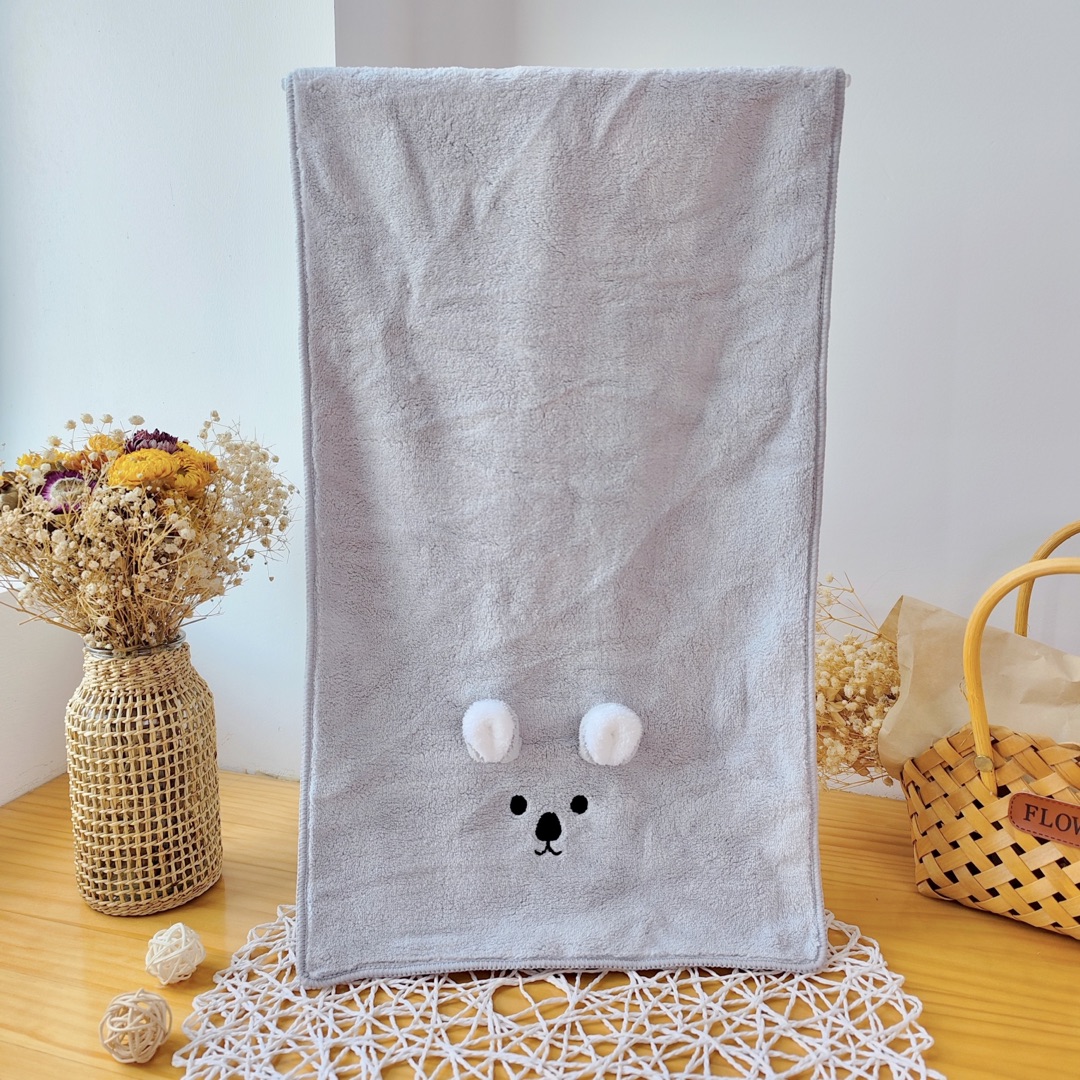 Coral Fleece Absorbent Cute Animal Towel (Koala)