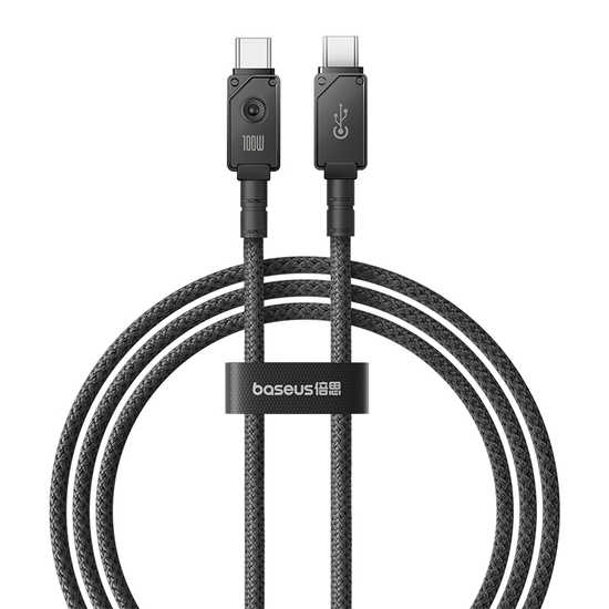 IDN Baseus Unbreakable Series Fast Charging Data Cable Type-C to Type-C 100W 1m Cluster Black