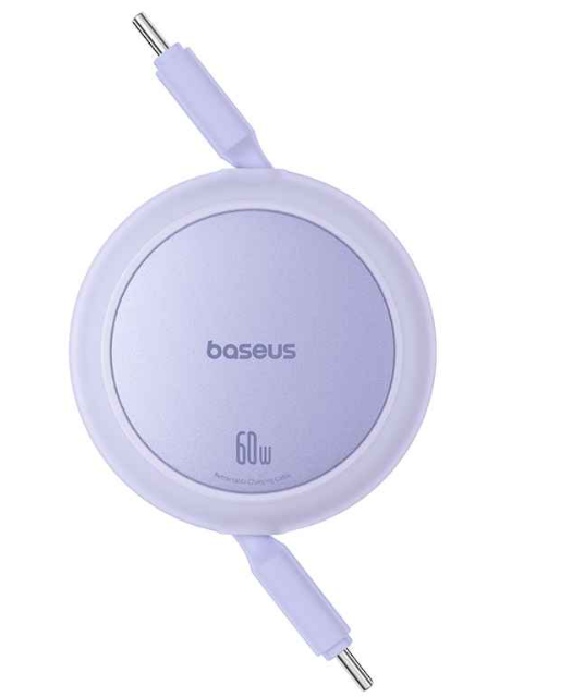 IDN Baseus Free2Pull Mini Charging Cable USB-C to USB-C 60W 1m Nebula Purple