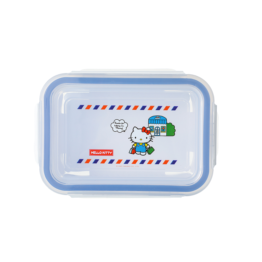 Sanrio Characters Bento Box with 4 Flaps (570mL)(Blue)