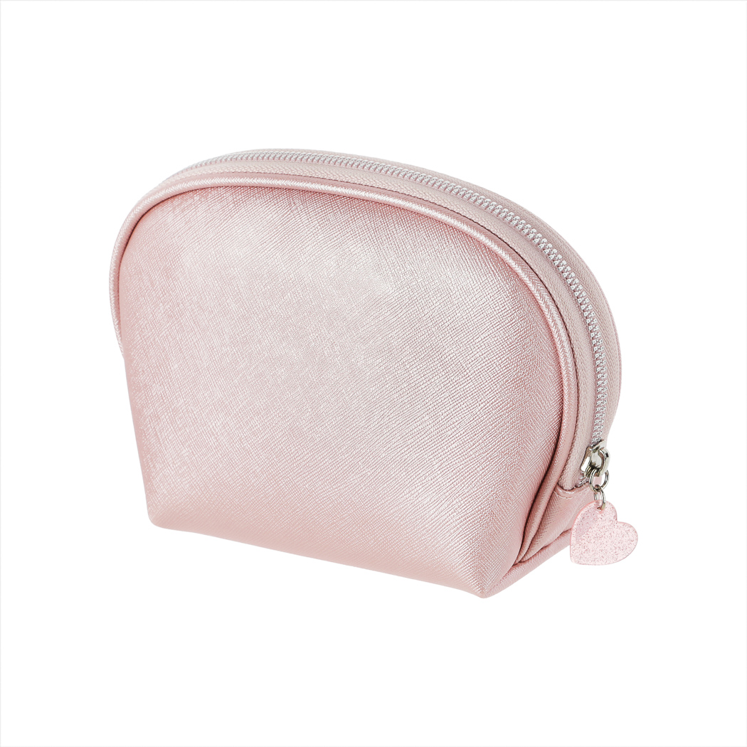 Seashell-shaped Pearlized Pink Cosmetic Bag(Pink)