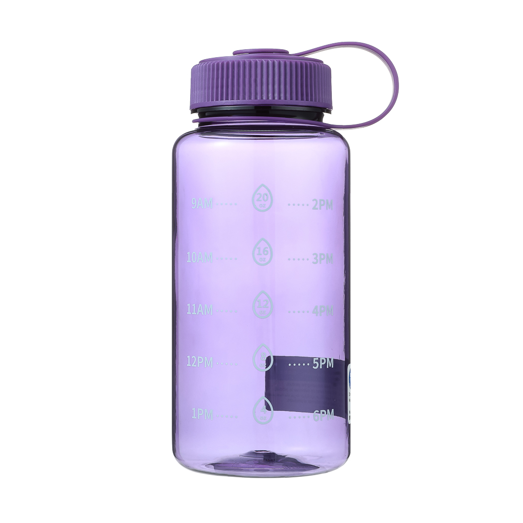 Plastic Cool Water Bottle with Handle, 800mL(Purple)