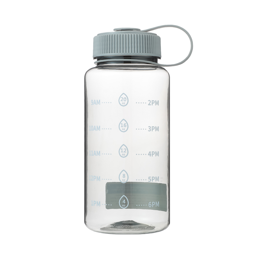 Plastic Cool Water Bottle with Handle, 800mL(Gray)