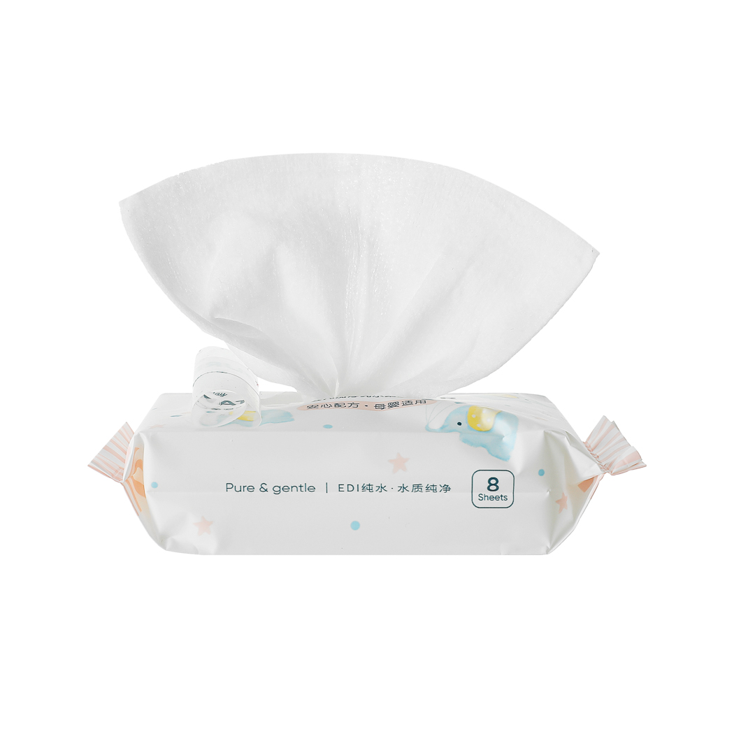 Baby Holiday Baby Thick Soft Wet Wipes (8 Wipes×8 Packs)