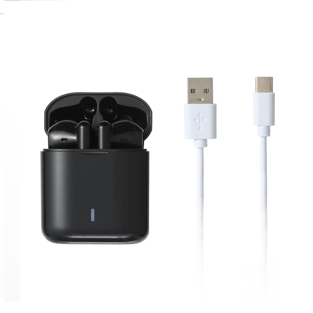 Macaron Half In-Ear TWS Earphones Model: S88(Black)