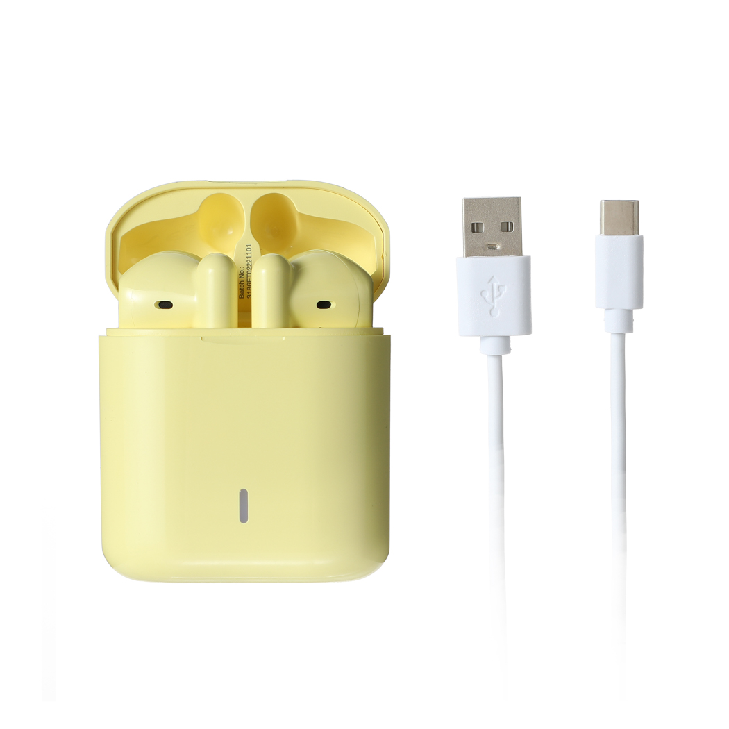 Macaron Half In-Ear TWS Earphones Model: S88(Yellow)