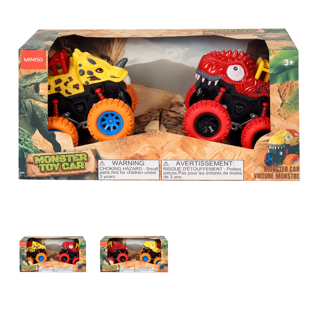 10U Dinosaur Series Inertial Cars - 2 Pack(Tyrannosaurus,Triceratops)