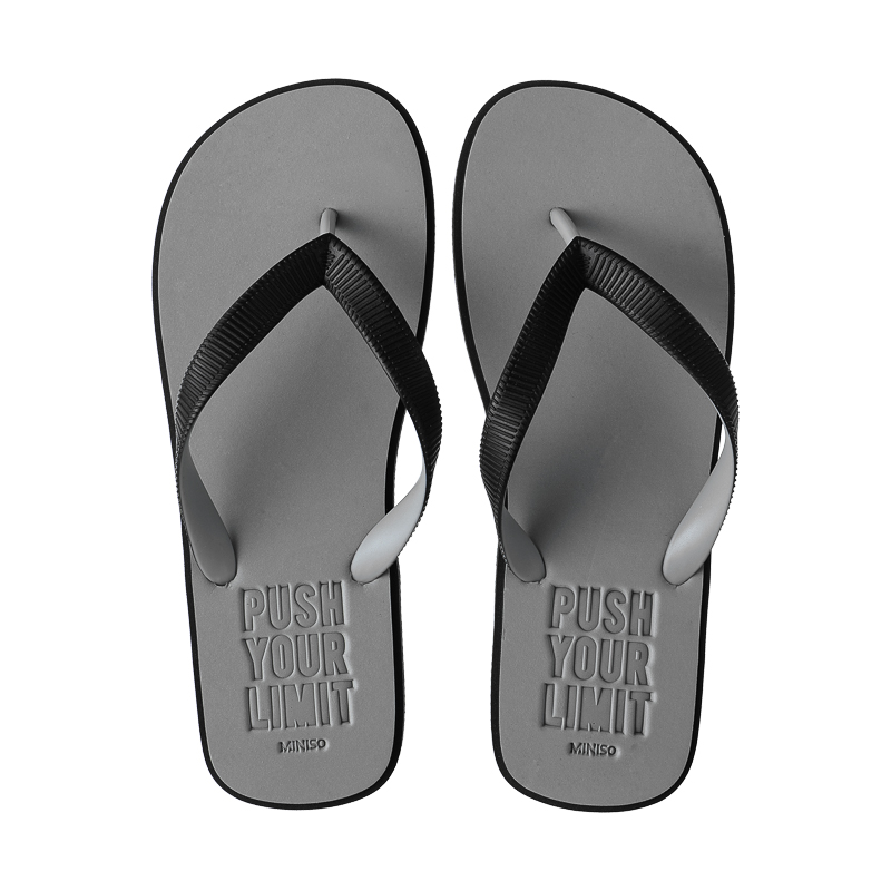 Minimalist Series Men＇s Flip Flops (Gray, 41)