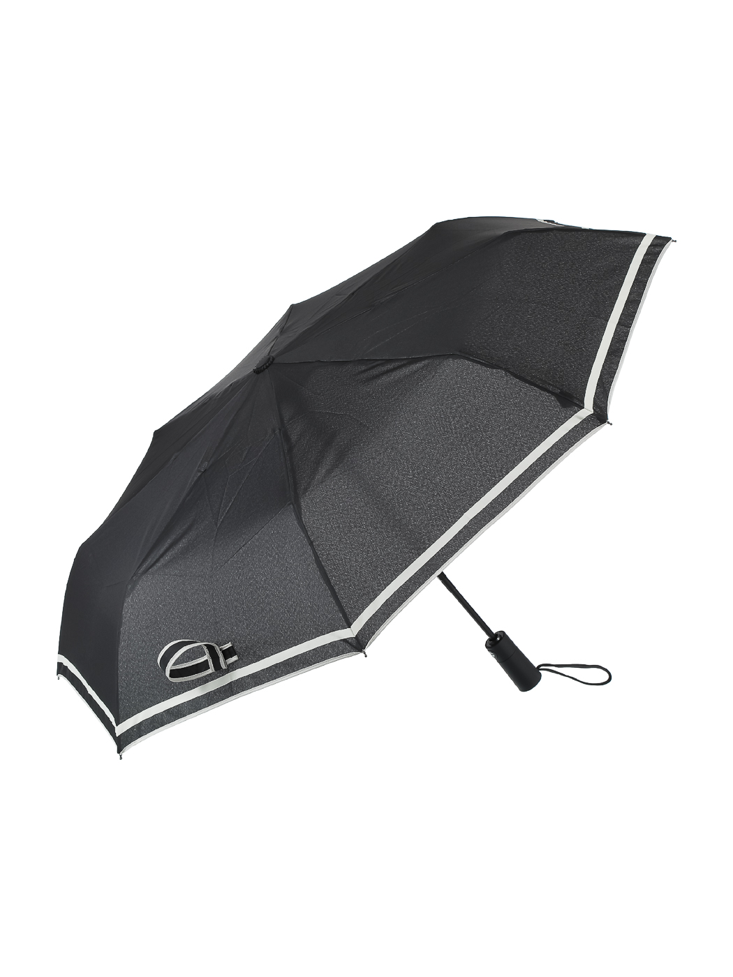 Business Three-fold Umbrella with Stripes(Black)