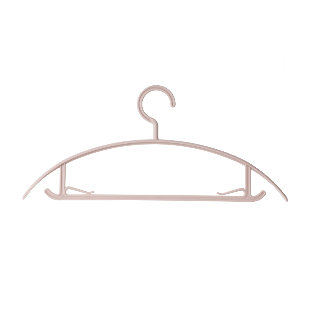 Minimalist Solid Color Plastic Clothes Hangers (5 pcs)(Pink)