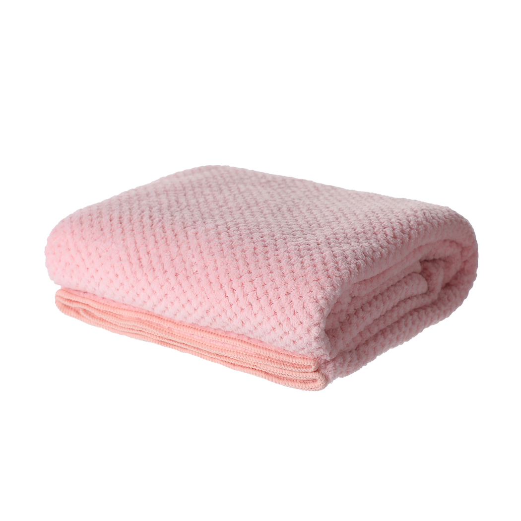 Classic Solid Color Jacquard Bath Towel(Pink)
