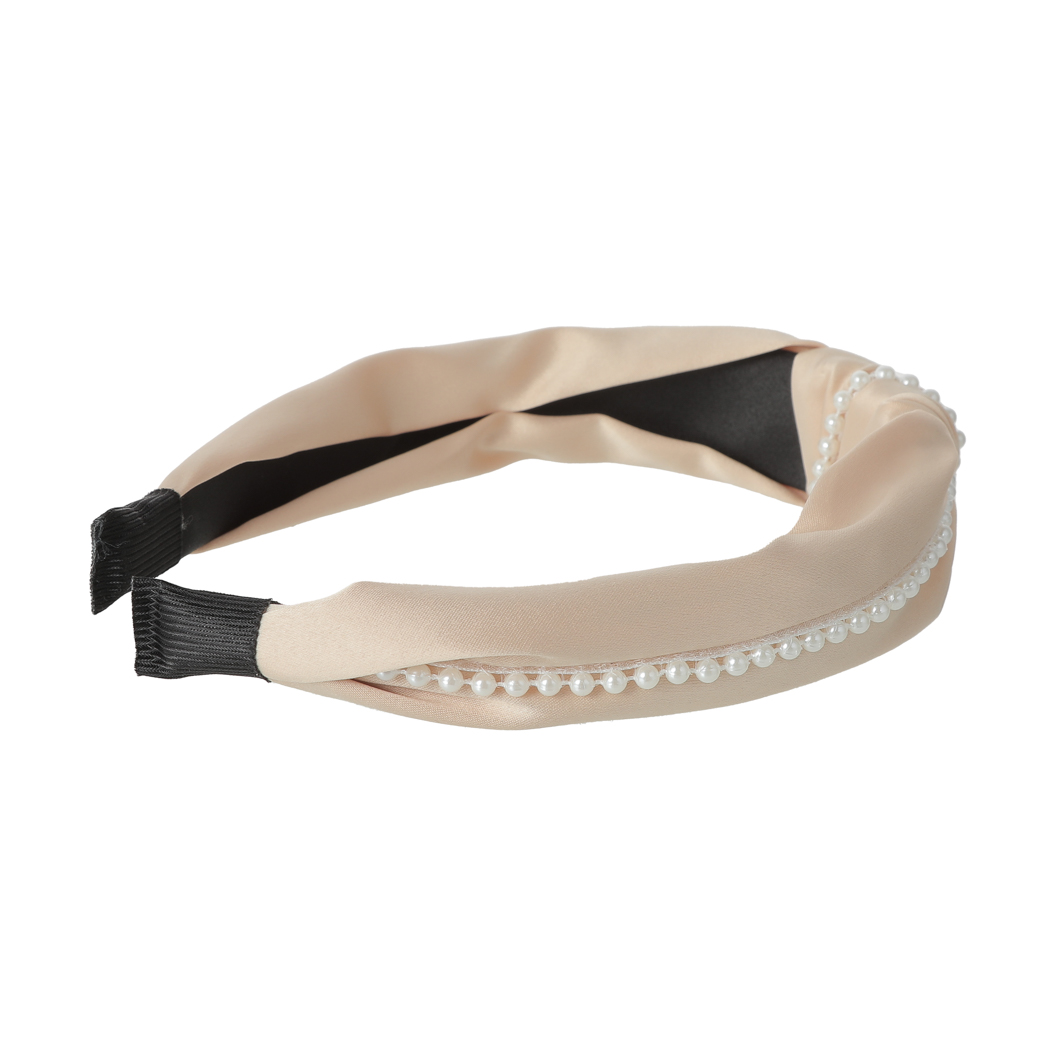 Brown Series Knotted Beaded Hair Hoop (1 pc)