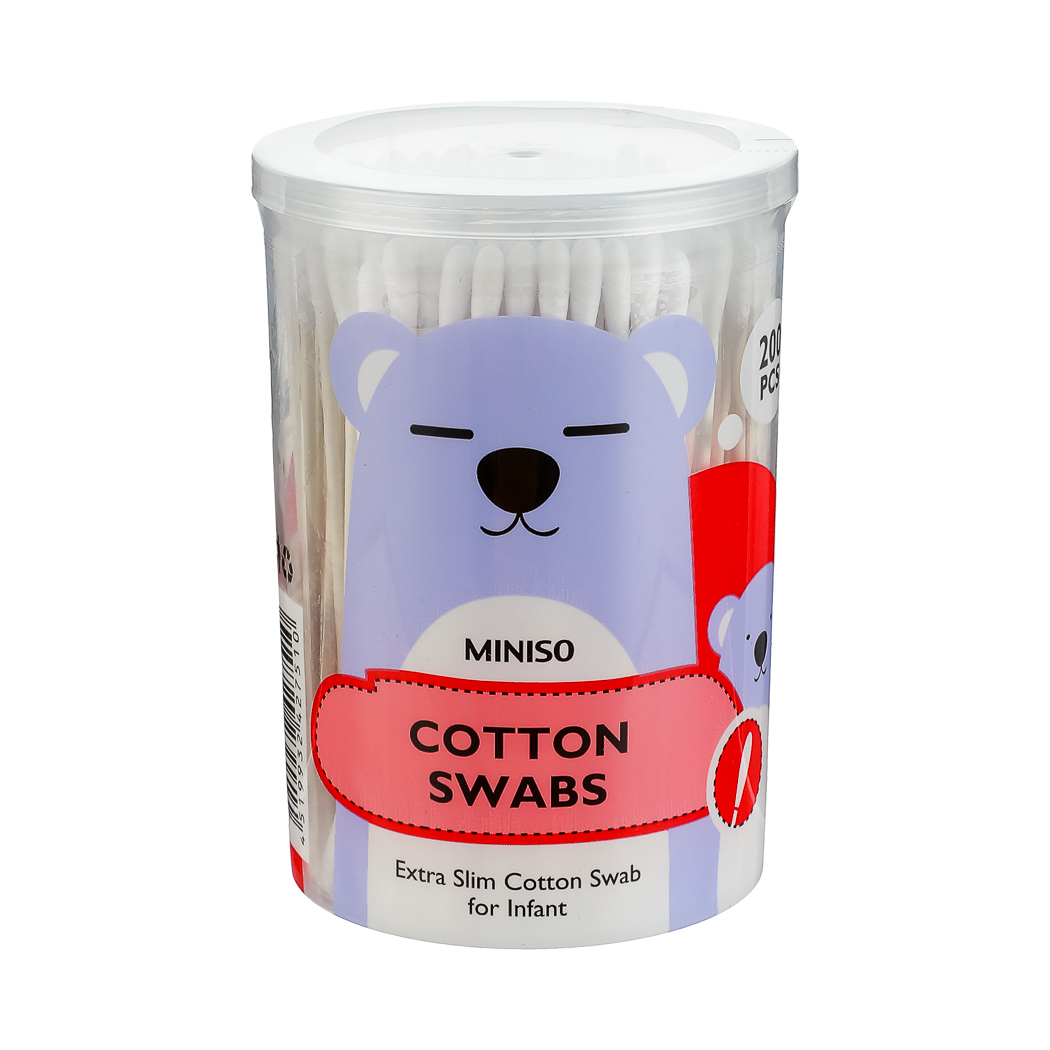 Extra Slim Cotton Swab for Infant (200 Pcs)