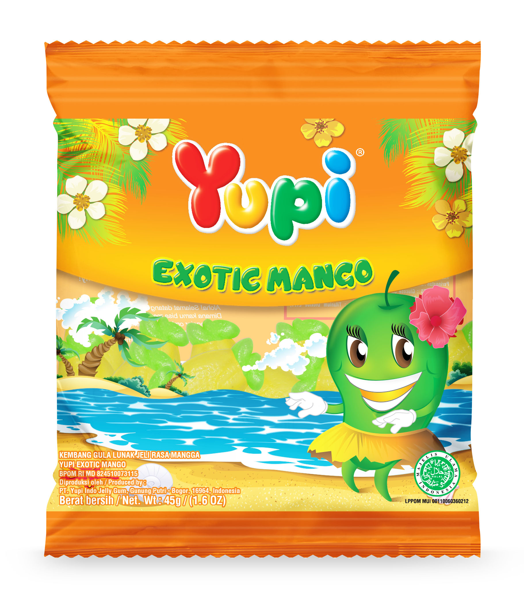 Yupi Exotic Mango Mini Bag 12 x 6 x 45gr