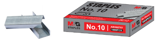 IDN ABS92757 M&G 10# Staples 1000pcs/box, shrink package