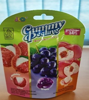 IDN JLO Gummy Rasa Anggur, Persik dan Leci 40g