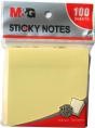 IDN AS33A1021000D M&G 3"x3" Sticky Notes 100 sheets Yellow color 76x76mm