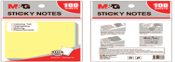IDN AS33D1021000D M&G 3"x3" Colorful Sticky Notes 100 sheets 76x76mm