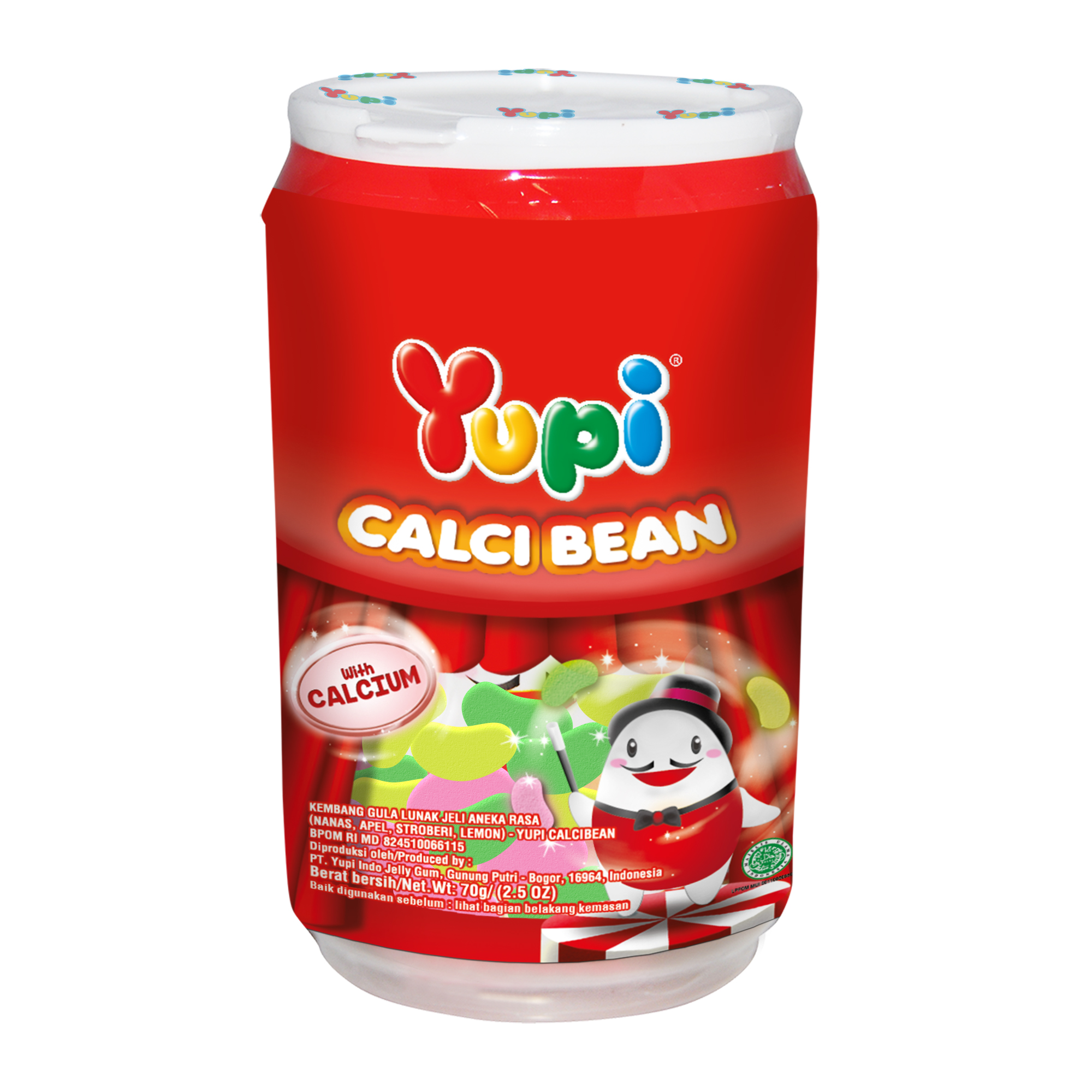 Yupi Calci Bean Bottle 6x6x70gr