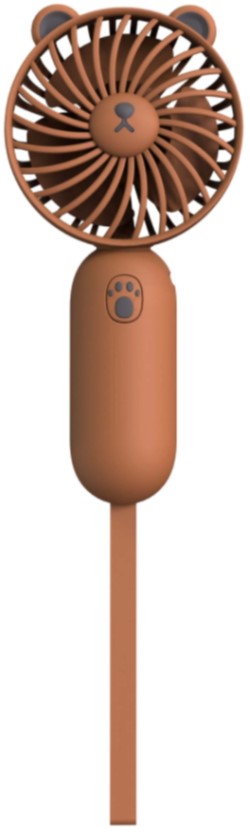 Portable Cute Bear Mini Fan (500mAh) Model:KE-SF2305 (Brown)