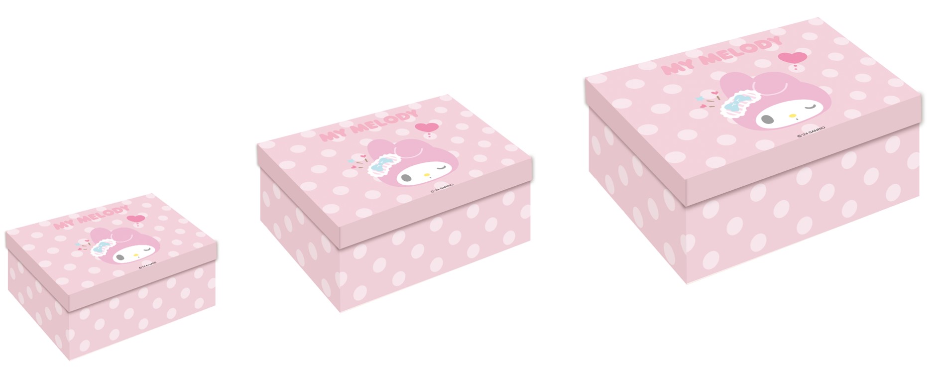 Sanrio characters Collection Quadrate Gift Box (My Melody) (3 Assorted Sizes)
