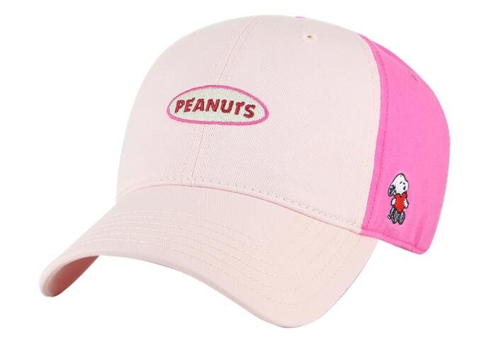 Snoopy Colorful Life Collection Contrast Color Baseball Cap (Rose Pink)