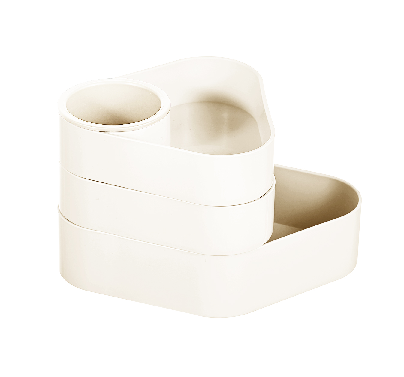 Macaron Series 3 Tier Rotating Organizer(White)