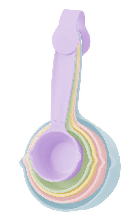 Light Color Measuring Spoons Set (5 pcs)