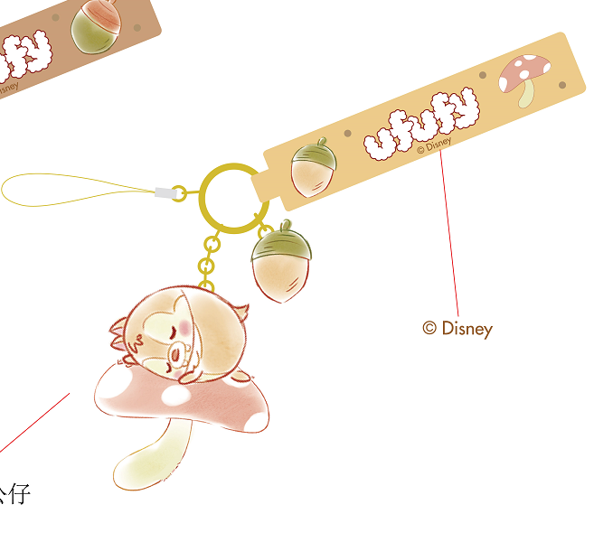 Disney Ufufy Collection Cell Phone Charm Strap(Dale)