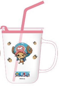 One Piece Collection Glass Bottle with Straw (400mL)(CHOPPER)
