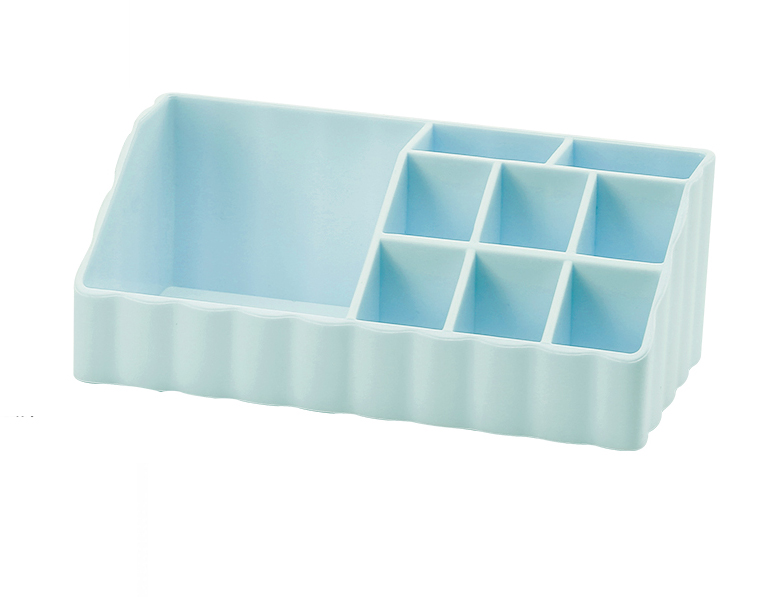 Macaron Series Makeup Organizer with Compartments (S)(Blue)