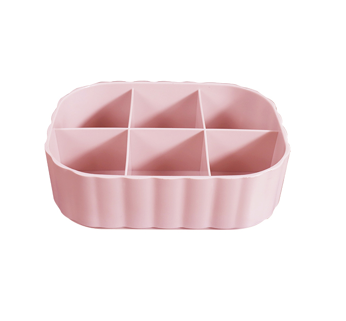 Macaron Series 6 Compartment Organizer for Desk (Short Version)(Pink)