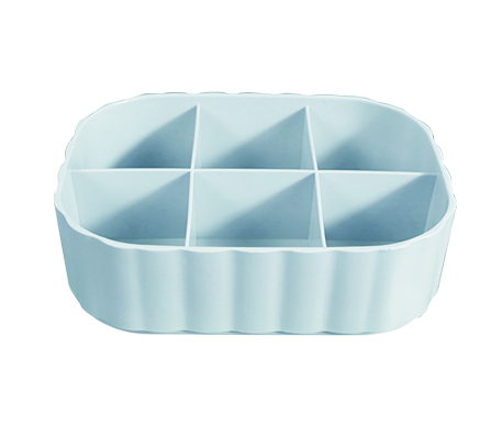 Macaron Series 6 Compartment Organizer for Desk (Short Version)(Blue)