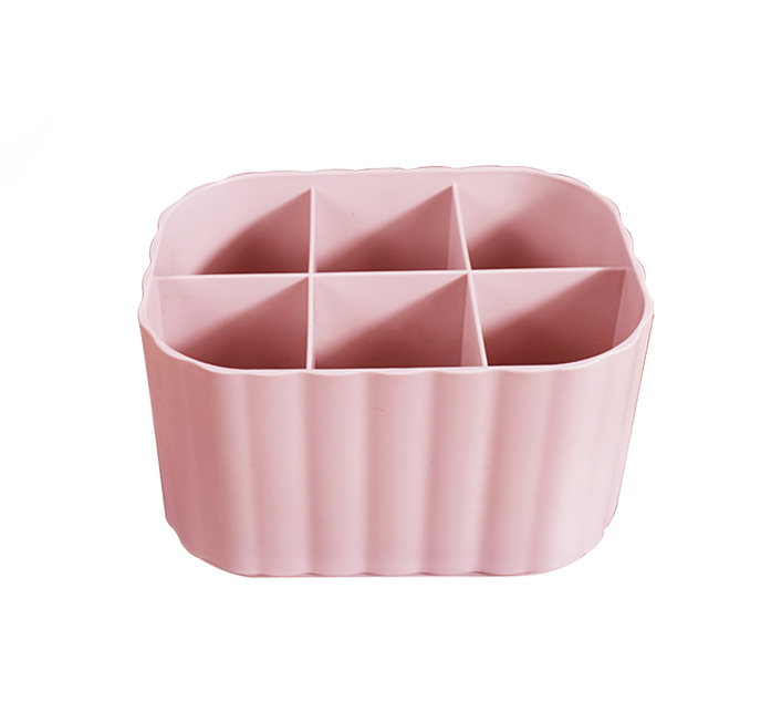 Macaron Series 6 Compartment Organizer for Desk (Tall Version)(Pink)