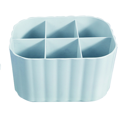 Macaron Series 6 Compartment Organizer for Desk (Tall Version)(Blue)