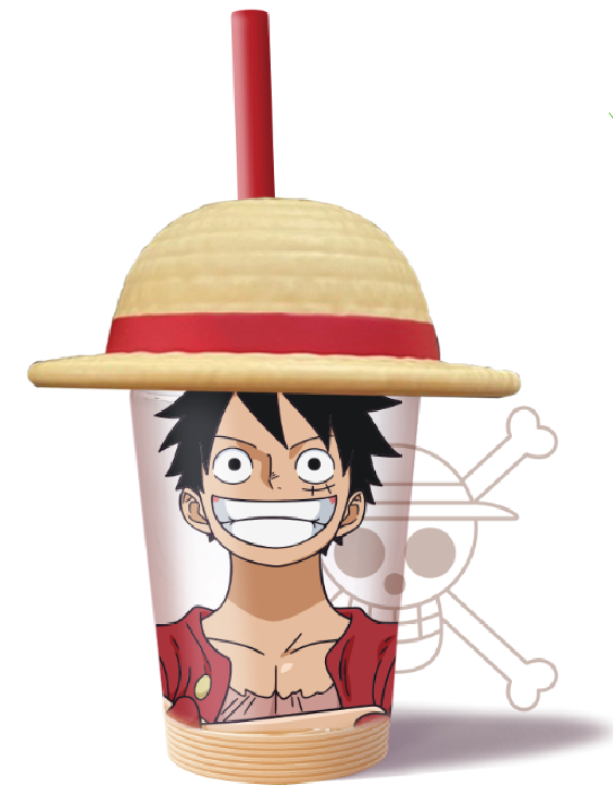 One Piece Classic Collection Hat Plastic Tumbler with Straw (535mL, Luffy)