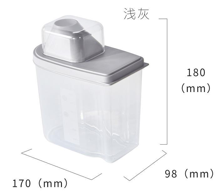 Multigrain Storage Jar (S, 1500mL)(Gray)