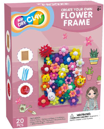 Light Clay Photo Frame(Colorful Flower)