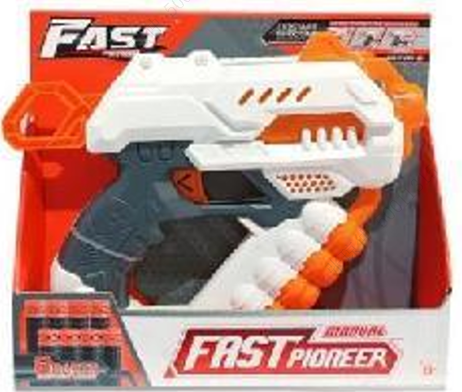 Soft Bullet Gun White Series 8 Bullets Set (4-Bullet Magazine)