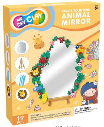 Light Clay Decoration Mirror - Animal World