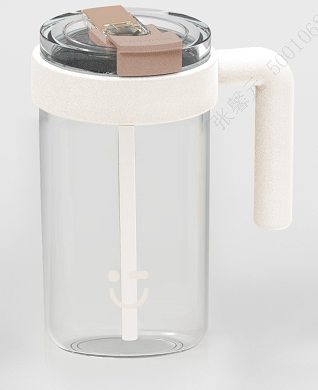 Large Capacity Plastic Bottle with Handle 1000mL(White)