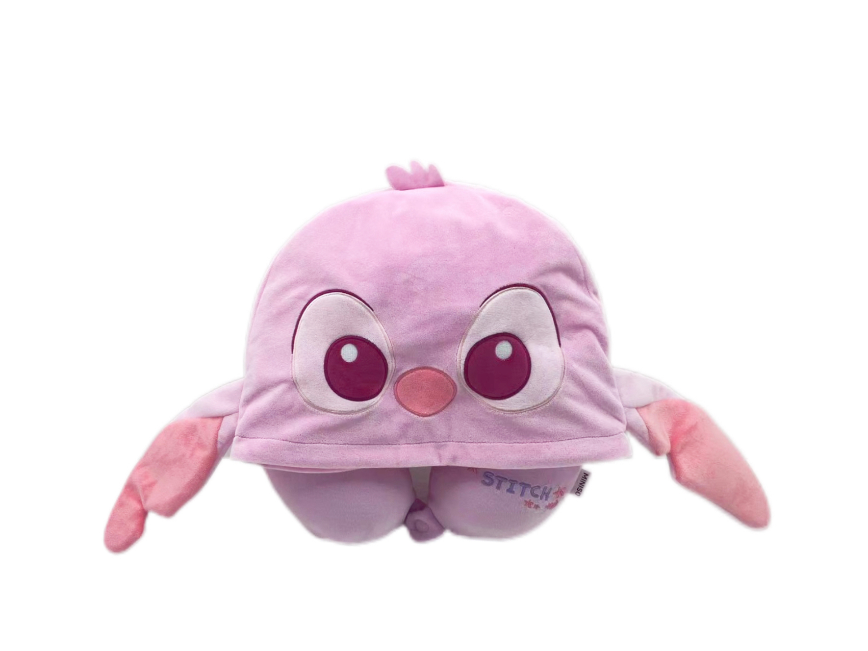 Disney Pink Collection Neck Pillow with Hood (Stitch)