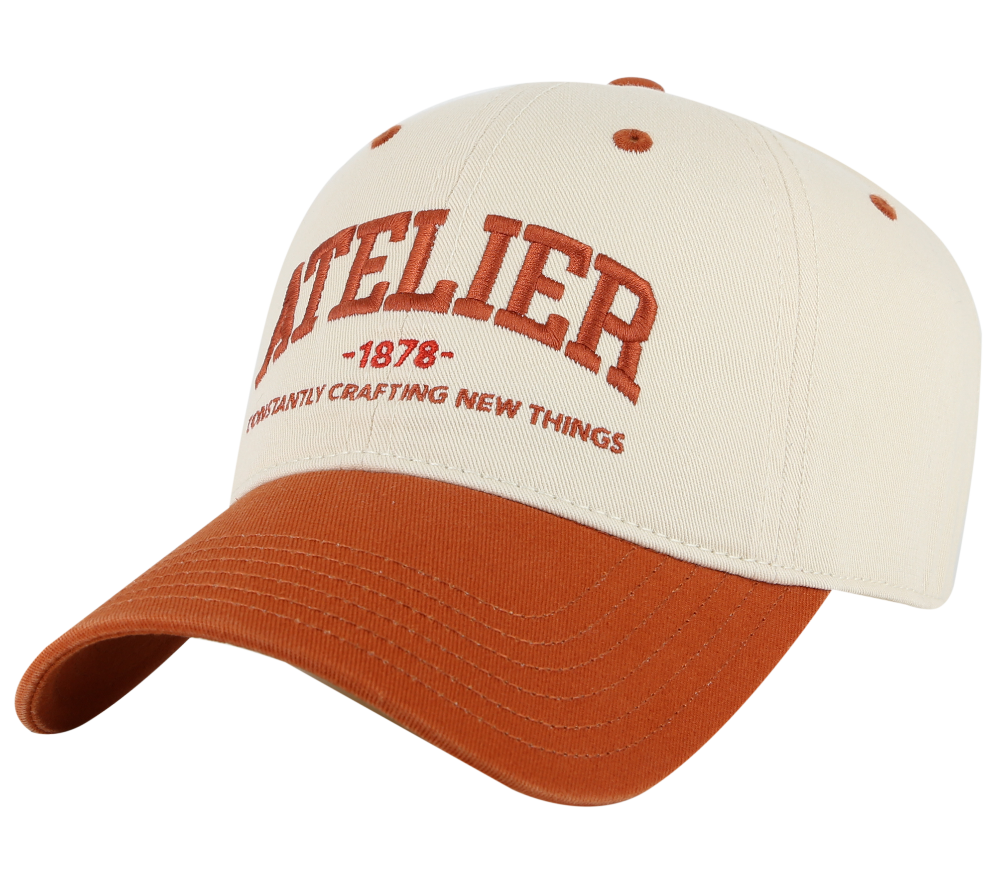 1878 Embroidered Baseball Cap(Orange)