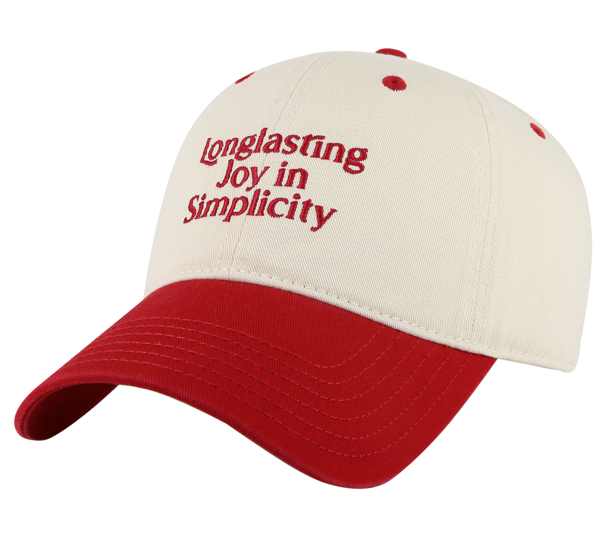 Color Blocking Baseball Cap(Red)