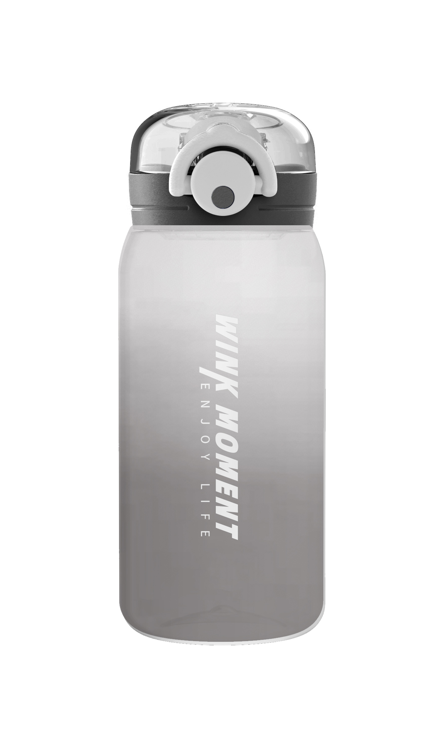 Gradient Color Plastic Bottle 700mL(Black White)