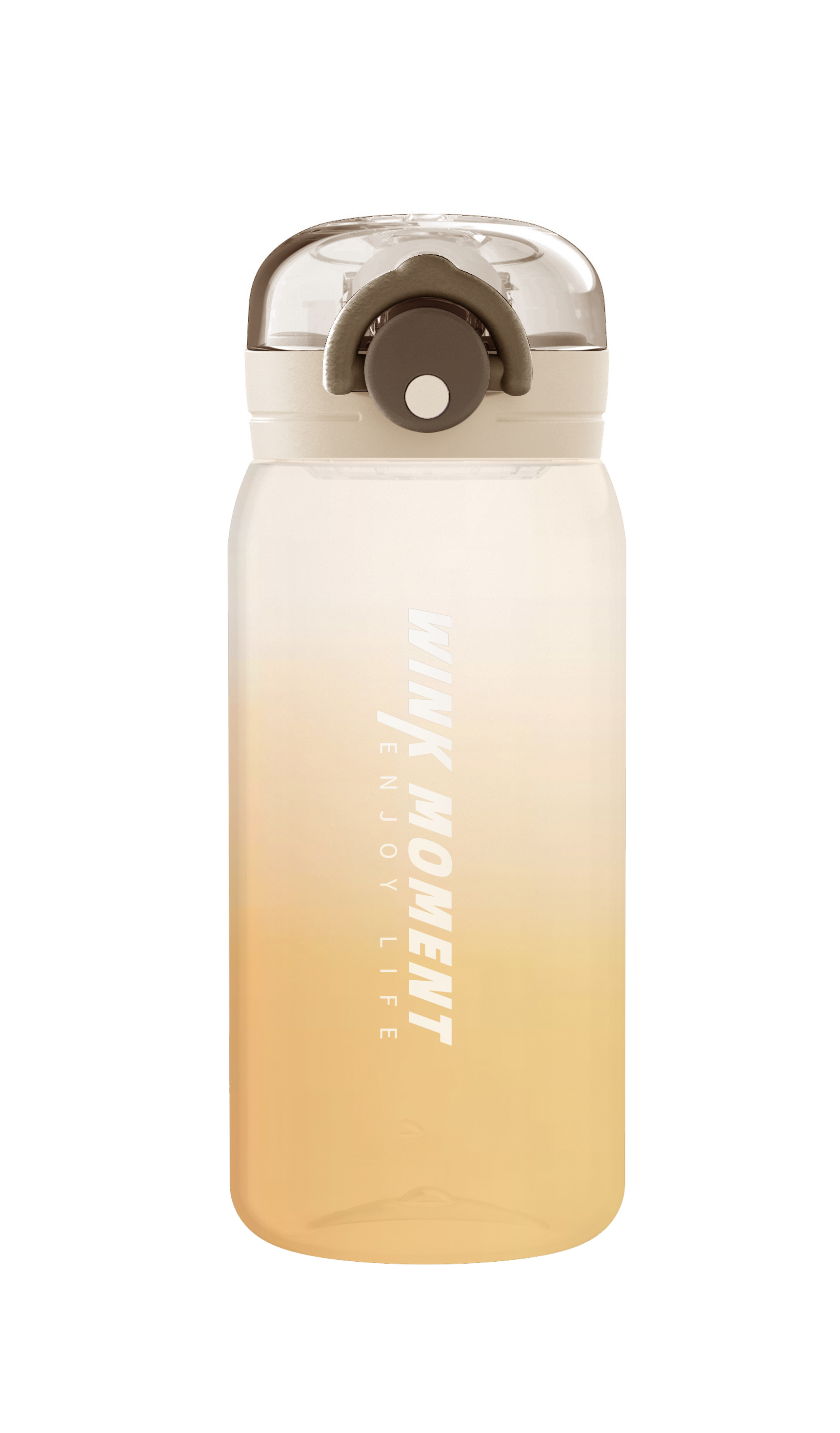 Gradient Color Plastic Bottle 700mL(Orange White)