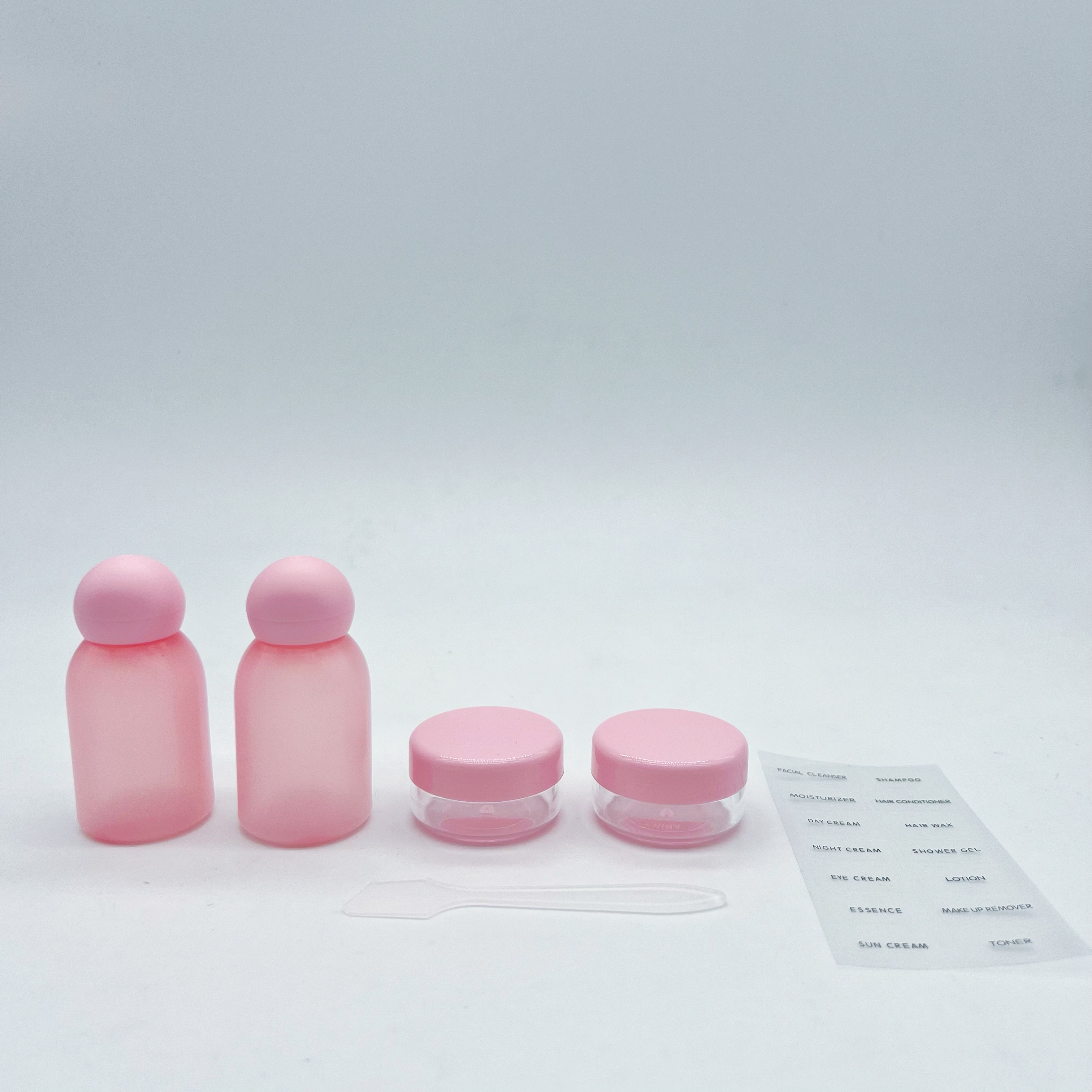 Mini Portable Pink Travel Bottles Set (5 pcs)