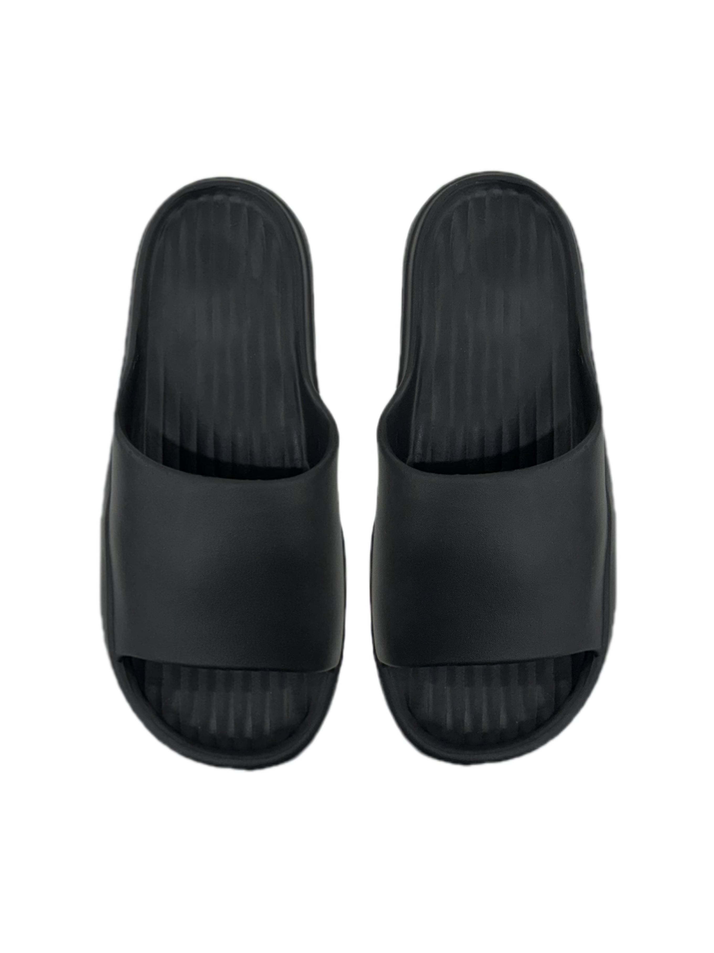 Puff Series Men's Bathroom Slippers(Black,43-44)